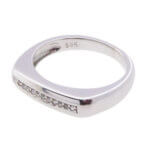 Wit gouden occasion ring met diamanten