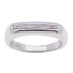 Wit gouden occasion ring met diamanten