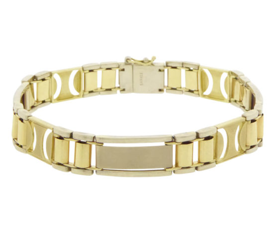 Christian gouden bicolor schakelarmband