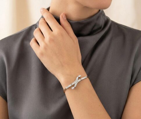 Gouden zirkonia armband