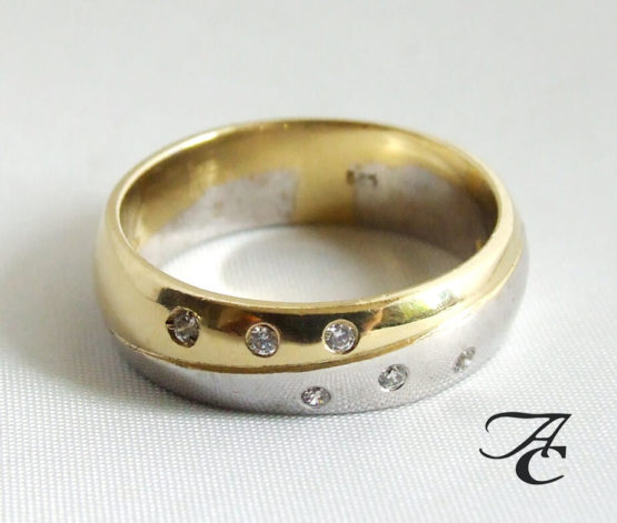 Bicolor Atelier Christian ring met briljanten