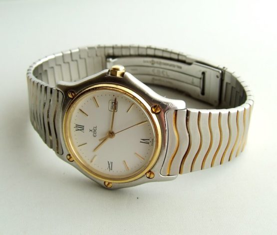 Gouden en stalen Ebel horloge