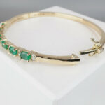 Gouden armband met smaragd en diamanten
