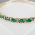 Gouden armband met smaragd en diamanten