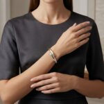 14 karaat bicolor slavenarmband halfrond model