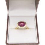 Geel gouden ring met toermalijn