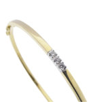 Gouden slavenarmband met diamanten