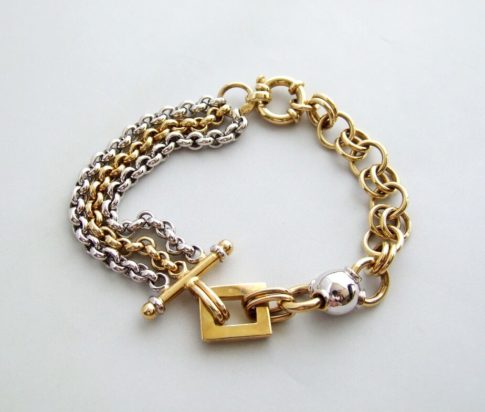 14 karaat geel gouden Christian armband