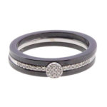 Gouden keramiek ring met diamant