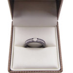 Gouden keramiek ring met diamant