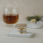 Geel gouden ring met diamanten