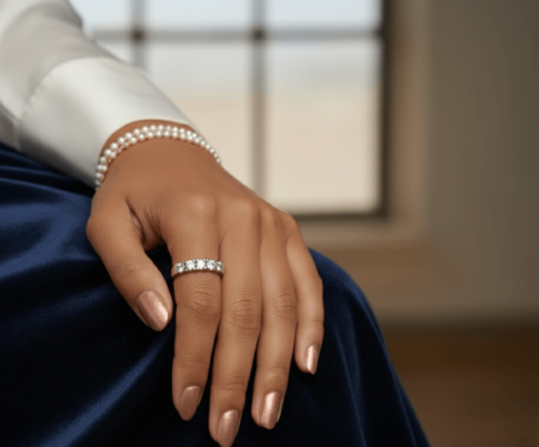 Wit gouden alliance memoire ring