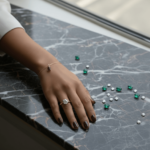 Geel gouden solitair diamanten ring