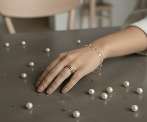 Gouden ring met saffier robijn en smaragd