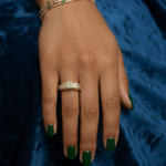 Geel gouden ring met diamanten 0.91 ct.