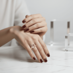 Gouden ring met topaas, amethist en briljant