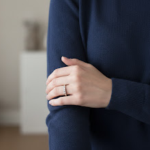 Wit gouden 14 karaat ring met diamant