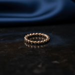 Rosé gouden bolletjes ring