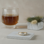 Geel gouden ring met diamanten 0.91 ct.