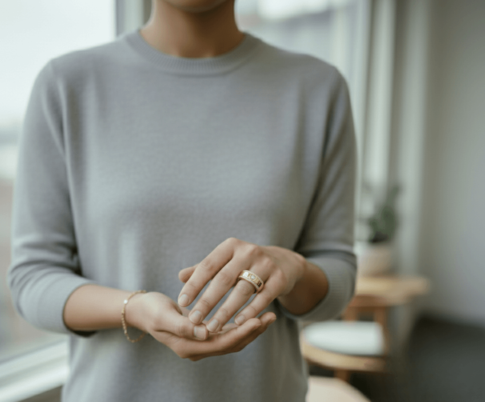 14 karaat geel gouden harten ring met diamanten