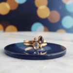 Gouden ring met topaas, amethist en briljant