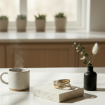 Gevlochten bicolor gouden ring met briljanten