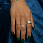 Geel gouden ring met diamanten