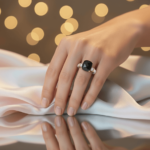 Bicolor gouden ring met diamant en saffier