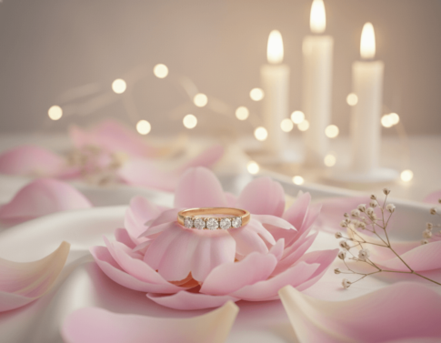 Gouden alliance ring met briljant