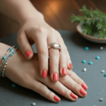 Gouden ring met 2 rijen briljanten