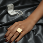 Geel gouden heren zegelring