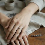 Wit gouden memoire ring met briljanten