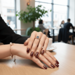 Gouden saffier ring met diamanten