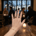 Gouden saffier ring met diamanten