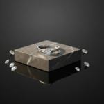 14 karaat wit gouden ring met diamant