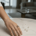 Bicolor Christian gouden ring met briljant