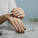 Wit gouden 14 karaat ring met diamant