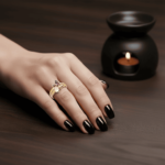 Gouden ring met topaas, amethist en briljant