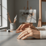 Rosé gouden bolletjes ring