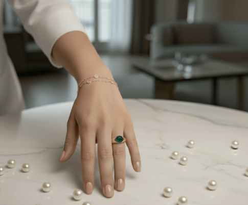 Atelier Christian gouden ring met saffier
