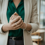 Bicolor Christian gouden ring met briljant