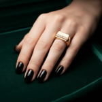 Gouden fantasie ring met diamant