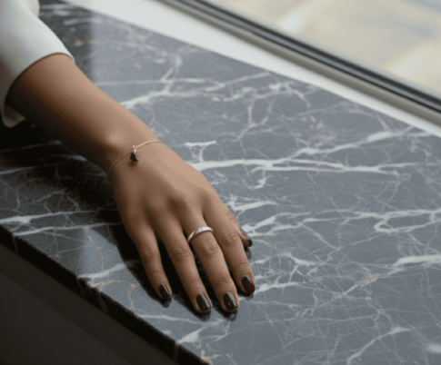 Geel gouden ring met briljant