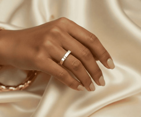 Atelier Christian geel gouden ring met zirkonia