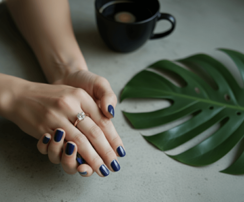 Geel gouden solitair diamanten ring