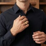 Heren geel gouden zegelring