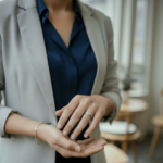 14 karaat wit gouden Christian ring met diamant