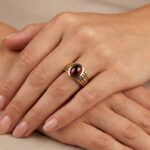 Atelier Christian gouden ring met granaat
