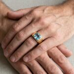 Gouden ring met topaas