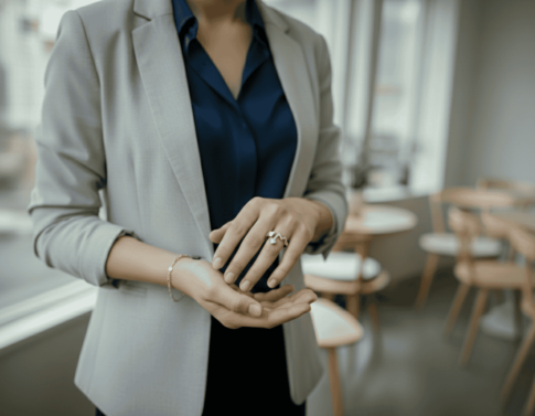 Wit gouden ring met witte zirkonia